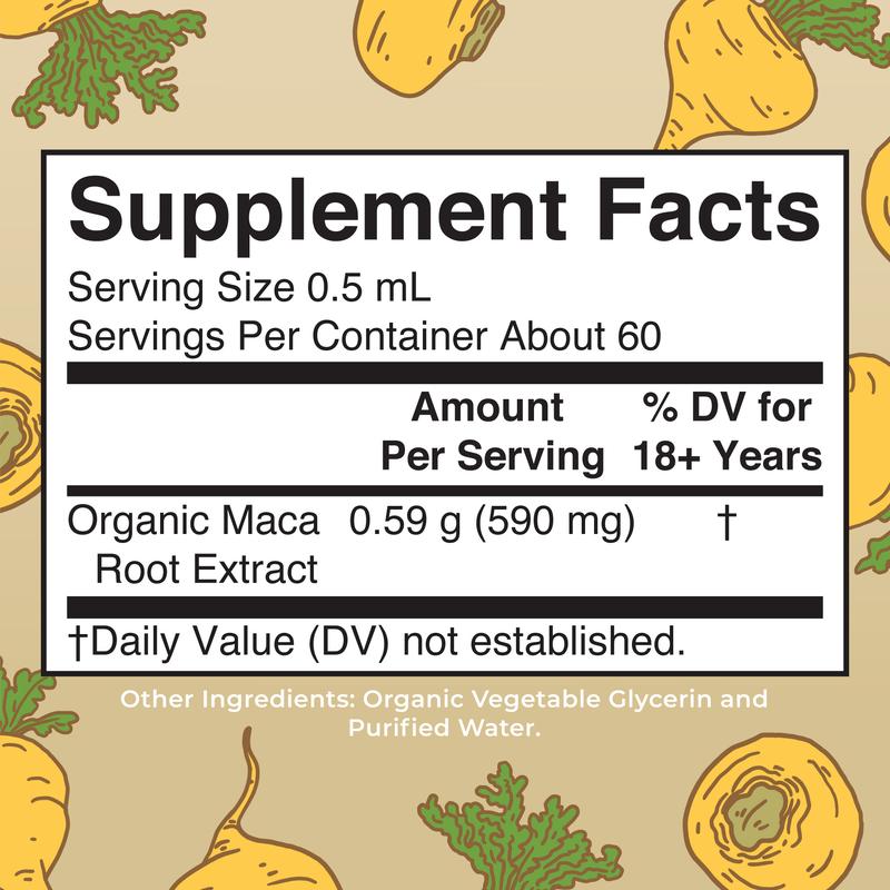 Organic Maca Root Liquid Extract